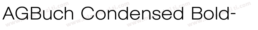 AGBuch Condensed Bold字体转换